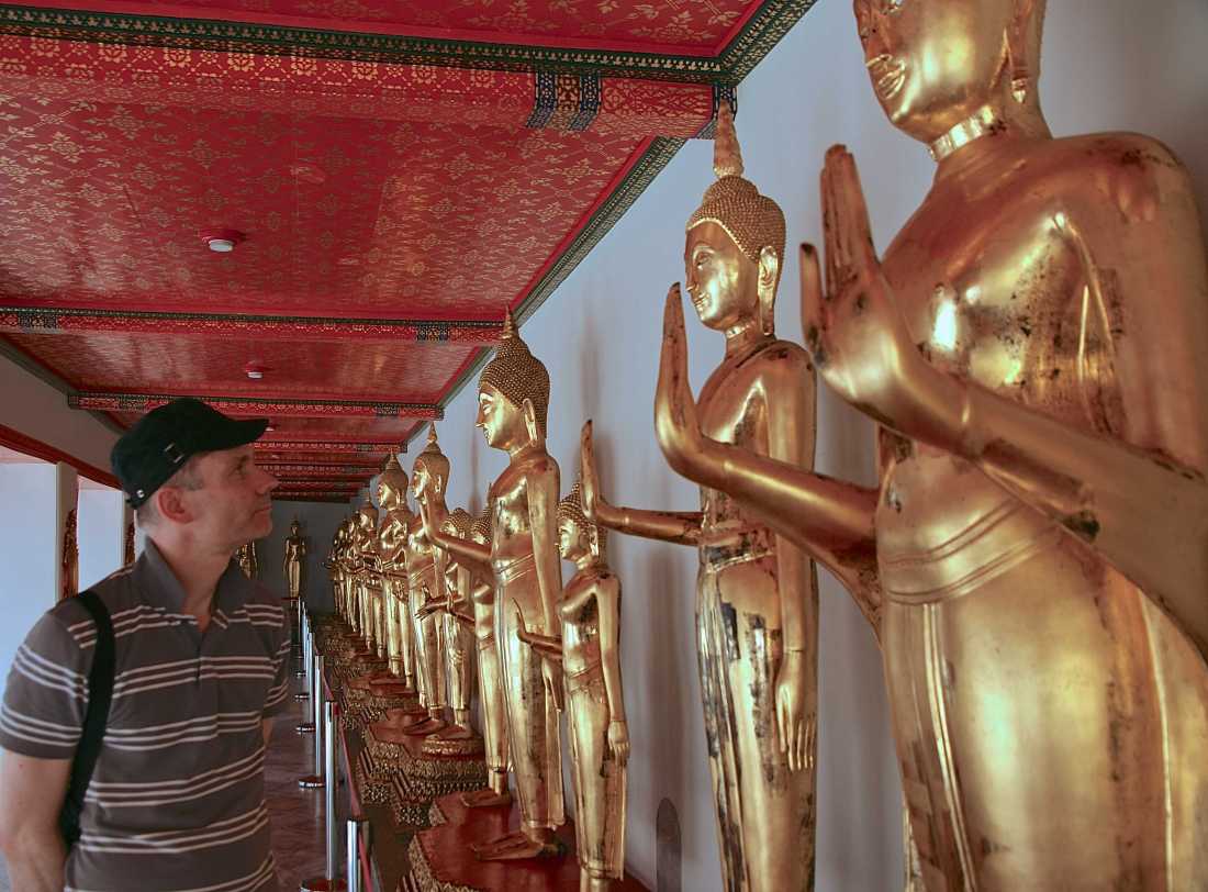 Buddha statues in the Grand Palace, Bangkok, Thailand