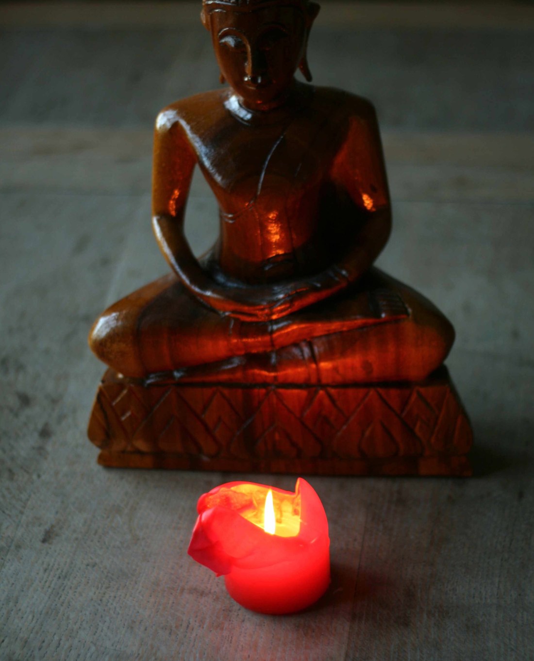Candle and Buddha